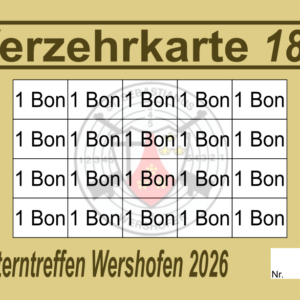 Pütz Verzehrkarte 18 EUR gestaltet und abgenommen