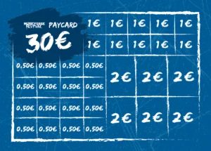 Becker Verzehrkarte 30 EUR zum Drucken aufbereitet und abgenommen
