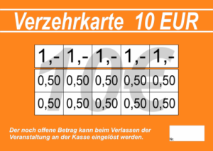 Gatzka Verzehrkarte 10 EUR Nachbestellung
