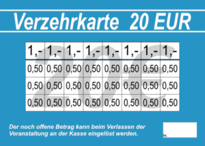 Gatzka Verzehrkarte 20 EUR Nachbestellung