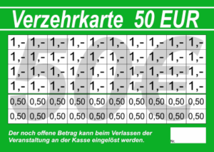Gatzka Verzehrkarte 50 EUR Nachbestellung