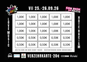 Karatag Verzehrkarte 20EUR zum Druck aufbereitet
