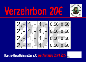 Bodmer-Mrasek  Verzehrkarten 20 EUR gestaltet und abgenommen